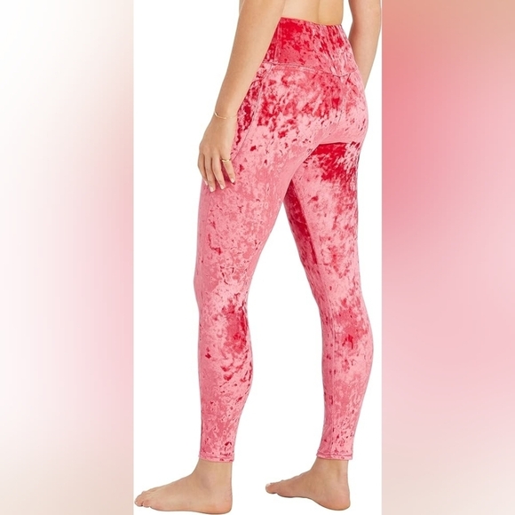 Fabletics High-Waisted Crushed Velour Crossover Leggings NWT Large Tall - Picture 2 of 15